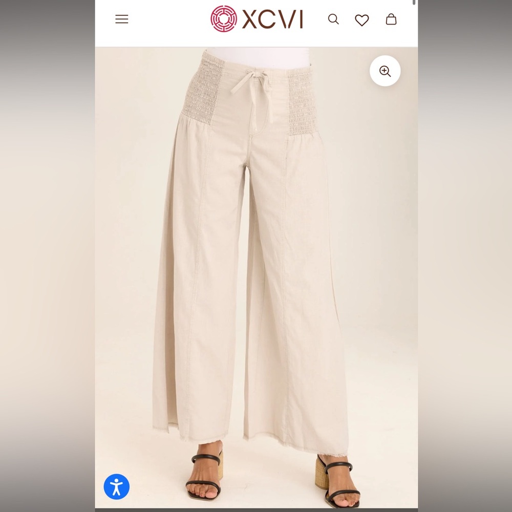 XCVI Blue Smocked Pants